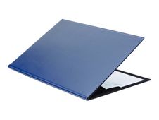 L'Agenda Moderne Satiny - Sous-main à rabat - 56 x 38 cm - bleu marine - Quo Vadis