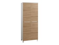 Armoire haute Sunday - L80 x H192 x P42 - 2 portes - dessus et façade chêne - SANS TOP