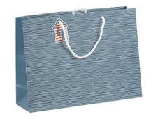 Clairefontaine - Sac cadeau - dieppe bleu/blanc - 37,3 cm x 11,8 cm x 27,5 cm