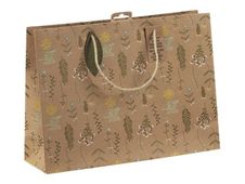Clairefontaine - Sac cadeau kraft - immortelle multicolore - 37,3 cm x 11,8 cm x 27,5 cm