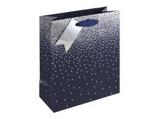 Clairefontaine - Sac cadeau - pluies d'étoiles bleu - 21,5 cm x 10,2 cm x 25,3 cm