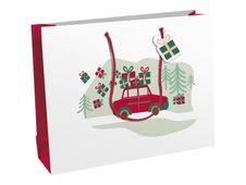 Clairefontaine - Sac cadeau - ho ho ho rouge - 37,3 cm x 11,8 cm x 27,5 cm