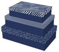 Clairefontaine - Set de boîtes cadeaux 'Men in Blue' - 3 pièces