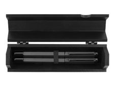 Oberthur Belgrade - Parure de stylo plume et roller - anthracite