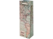Legami - Sac cadeau pour bouteille - 12 cm x 8,5 cm x 36 cm - map