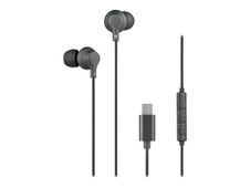 BigBen Kit main libre - Ecouteurs filaire avec micro - intra-auriculaire - prise USB - noir