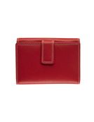 Porte-monnaie fermeture à bouton avec 4 poches fenêtres Dakota - rouge - label M