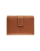 Porte-monnaie fermeture à bouton avec 4 poches fenêtres Dakota - cognac - label M