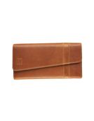 Portefeuille avec bouton-pression Florence - cognac - label M