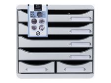 Exacompta Office Big Box - Module de classement 6 tiroirs - gris clair