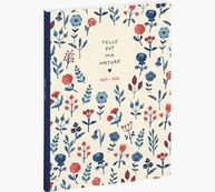 Agenda Green by Julie Adore - 1 semaine sur 2 pages - 16 mois - 15 x 21 cm - bleu - Exacompta