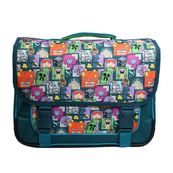 Cartable Minecraft 38 cm - 2 compartiments - vert - Bagtrotter