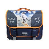 Cartable Vorax Dinosaure 38 cm - 2 compartiments - bleu - Bagtrotter