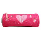 Trousse ronde Phileas Danseuses - 1 compartiment - rose - Bagtrotter