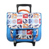 Cartable à roulettes Phileas Skate 38 cm - 2 compartiments - bleu - Bagtrotter