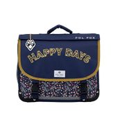 Cartable réversible Happy Blue 41 cm - 2 compartiments - liberty - Pol Fox