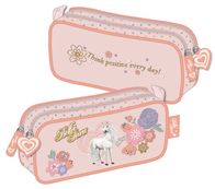 Trousse rectangulaire Bella Sara Romantic - 2 compartiments - rose poudré - Kid'Abord