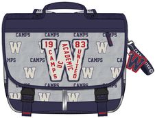 Cartable Camps Warriors 38 cm - 2 compartiments - gris - Kid'Abord