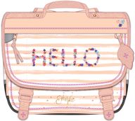 Cartable EttaVee Hello 38 cm - 1 compartiment - rose clair - Kid'Abord