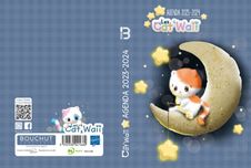 Agenda Cat Waii - 1 jour par page - 12,5 x 17,5 cm - bleu - Bouchut