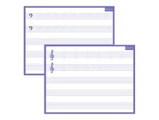 Bouchut - Ardoise médium - Solfège - 32 x 42 cm - double face