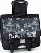 Cartable à roulettes Airness - 3 compartiments - 41 cm - noir - Hamelin