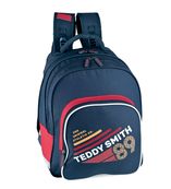 Sac à dos Teddy Smith Warm Up - 2 compartiments - bleu/rouge - Hamelin