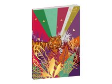 Quo Vadis Jungle Spirit - Carnet de notes à élastique - 15 x 21 cm - ligné - 192 pages - arc-en-ciel