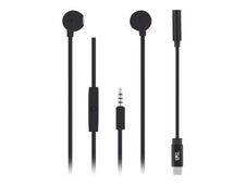T'nB SWEET - Kit main libre - Ecouteurs filaire avec micro - intra-auriculaire - noir