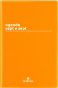 Agenda Boréal Sept O Sept - 1 semaine sur 2 pages - 10 x 15 cm - moutarde - Oberthur