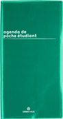 Agenda de poche Boréal Étudiant - 1 semaine par page - 9,5 x 18 cm - vert - Oberthur