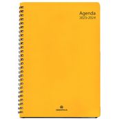 Agenda à spirale Grenade 27 - 1 semaine sur 2 pages - jaune - Oberthur