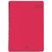 Agenda à spirale Grenade 25 - 1 semaine sur 2 pages - fuchsia - Oberthur