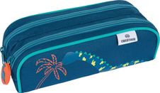 Trousse Dino - 2 compartiments - marine et bleu - Oberthur