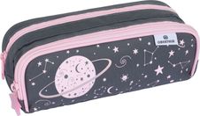 Trousse Cosmic Girls - 2 compartiments - gris anthracite - Oberthur