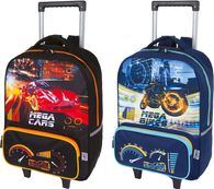 Sac à dos à roulettes Megacars / Megabikes - 1 compartiment - marine ou noir - Oberthur