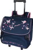 Cartable à roulettes Lola Espeleta - 38 cm - 2 compartiments - marine - Oberthur