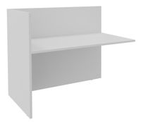Banque d'accueil Module de départ haut OLA - L122,5 x H112 x P82,5 cm - structure blanc perle, plateau blanc perle