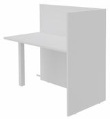 Banque d'accueil Retour direct haut OLA - L122,5 x H112 x P62,5 cm - structure blanc perle, plateau blanc perle