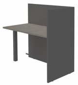Banque d'accueil Retour direct haut OLA - L122,5 x H112 x P62,5 cm - structure carbone, plateau chêne gris