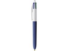 BIC 4 Couleurs WOOD - Stylo à bille 4 couleurs - corps bleu