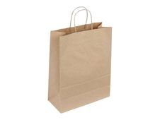 Logistipack - sac cadeau - 32 cm x 12 cm x 44 cm - marron kraft - pack de 50