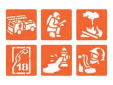 Graine Creative - Lot de 6 pochoirs - motif pompier