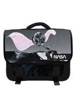 Cartable NASA 38 cm - 2 compartiments - gris - Bagtrotter