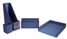 Carpentras Reborn - Parure de bureau - 4 pièces - bleu