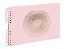 Exacompta Ellipse - Album photos à spirale 32 x 22 cm - 50 pages - rose