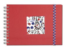 Exacompta French'class - Album photos à spirale 23 x 16 cm - 50 pages - rouge