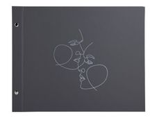 Exacompta Art - Album photos à vis 37 x 29 cm - 40 pages noires - noir