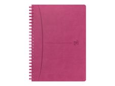 Oxford Office Signature - Carnet de notes à spirale - A5 - petits carreaux (5x5mm) - 160 pages - fuchsia
