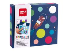 APLI kids - Jeu de gommetes pour enfants - Lune, ciel et soleil